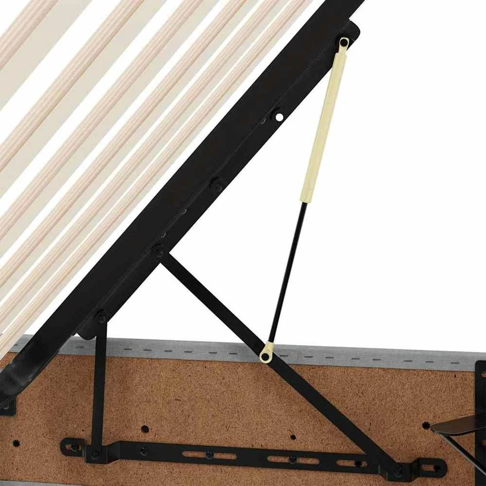 Saugos lova Šviesiai pilka 200 x 200 cm Dirbtinė oda