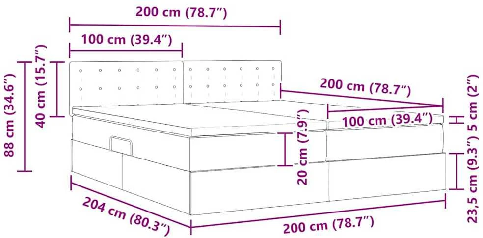 Saugos lova Šviesiai pilka 200 x 200 cm Dirbtinė oda