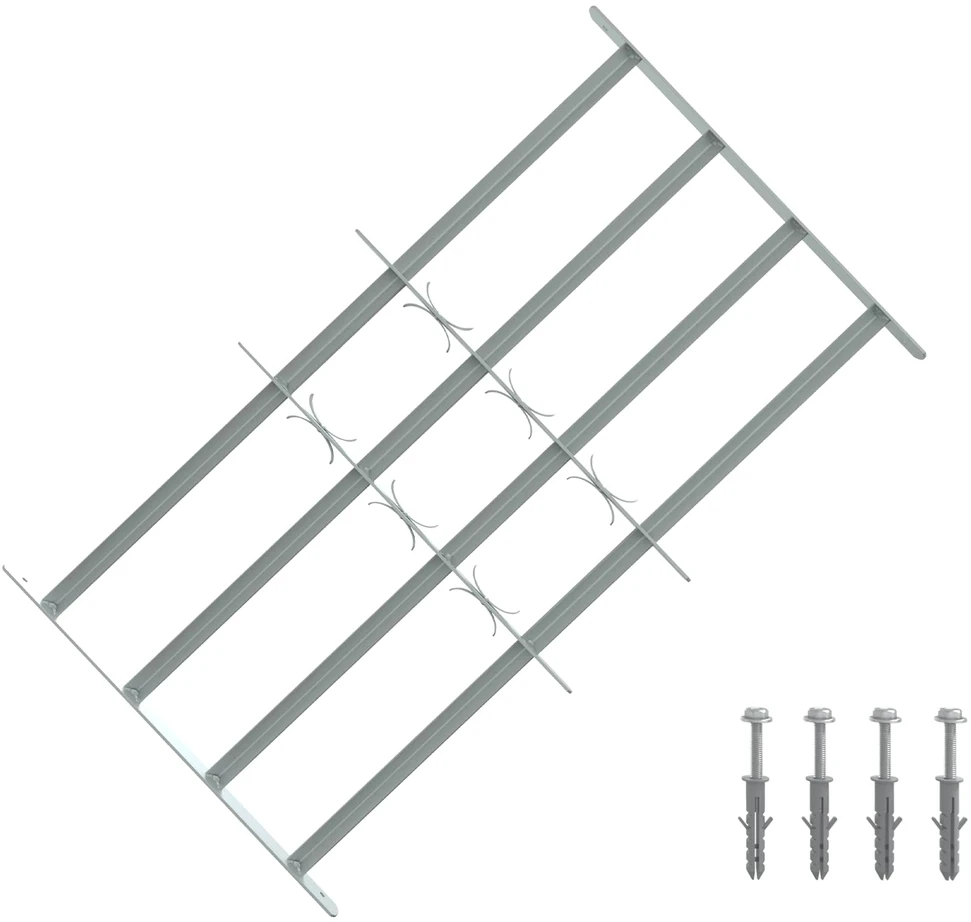 Saugumo grotelės langams su 4 kryžmėmis 3 vnt. 630-1140 mm