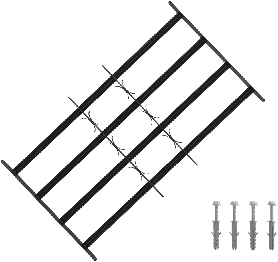 Saugumo grotelės langams su 4 kryžmėmis 3 vnt. 63-114 cm
