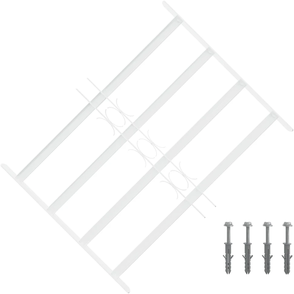 Saugumo grotelės langams su 4 kryžmėmis 3 vnt. 43-74 cm