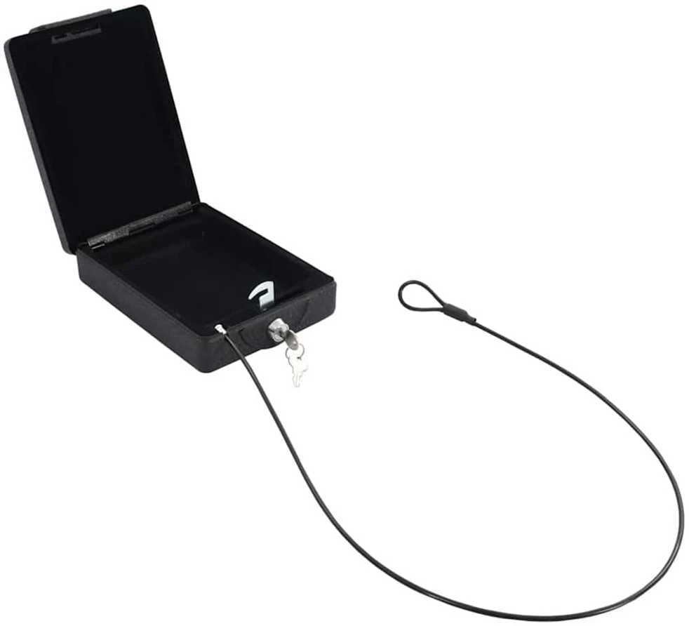 Automobilio Seifas su užraktu Juoda 22 x 16 x 7 cm Plienas