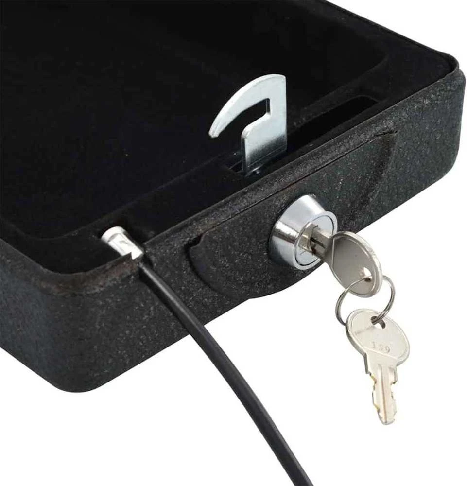 Automobilio Seifas su užraktu Juoda 22 x 16 x 7 cm Plienas