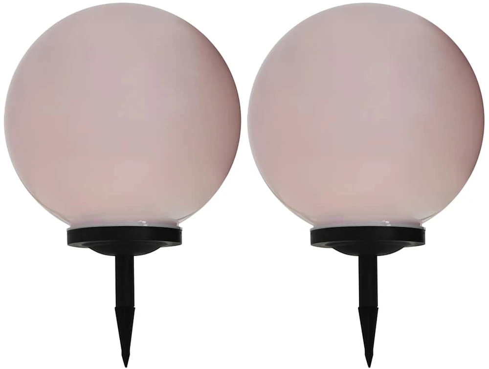 Saul. energ. įkr. LED lauko švies., 2vnt., 40cm, sfer., įv. sp.