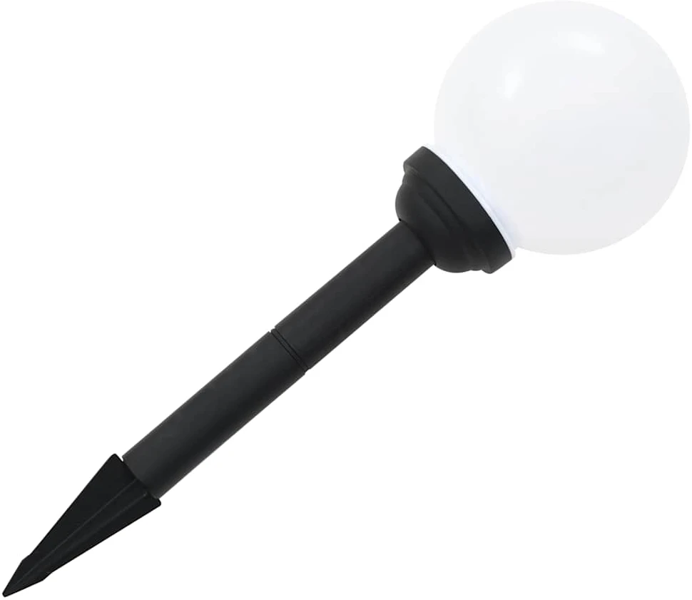 Saul. energ. įkr. LED lauko švies., 6vnt., 20cm, sfer., įv. sp.
