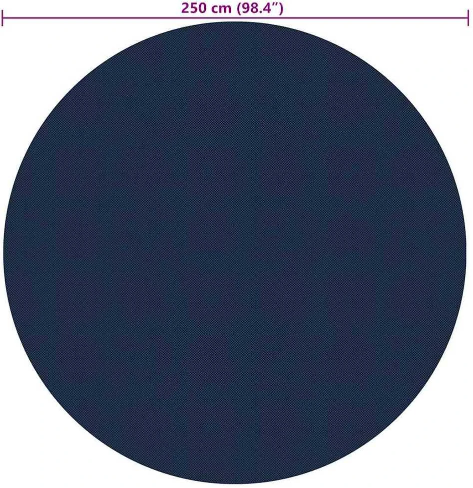 Saulę sugerianti baseino plėvelė, juoda/mėlyna, 250cm, PE