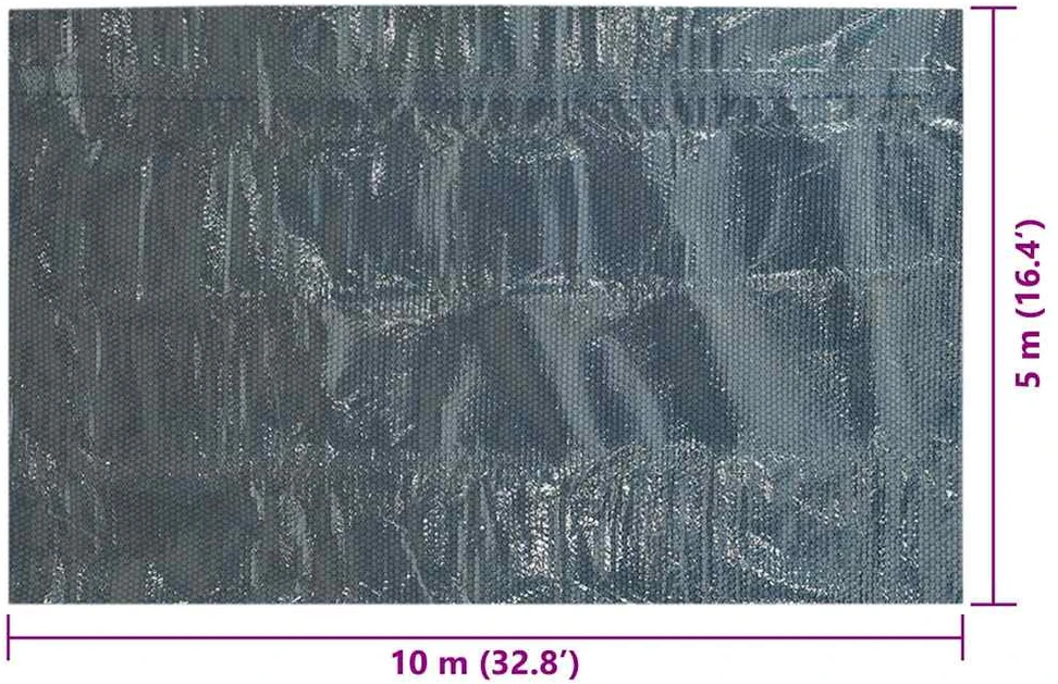 Saulę sugerianti baseino plėvelė, juoda/mėlyna, 1000x500cm, PE