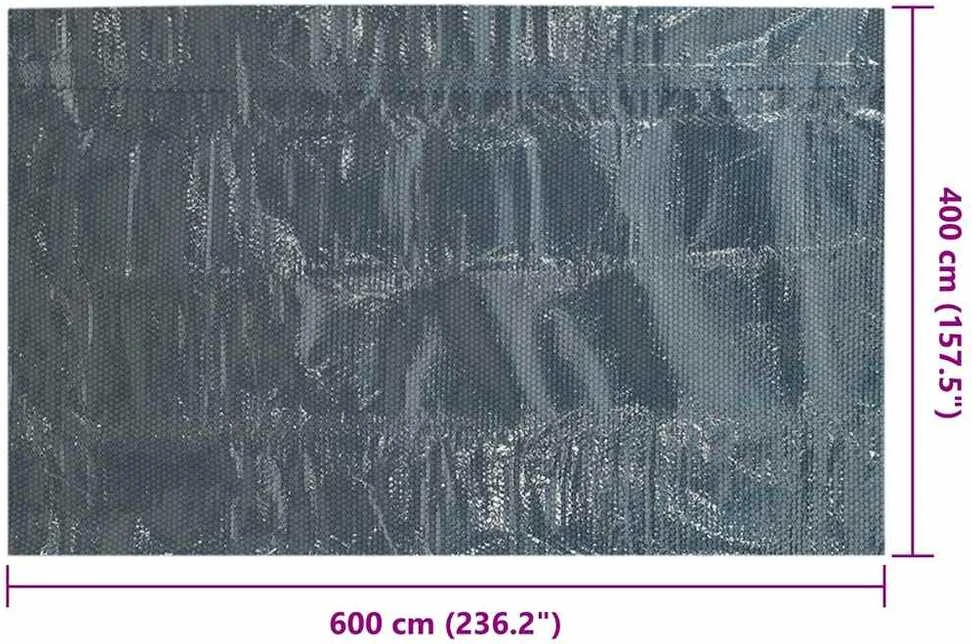 Saulę sugerianti baseino plėvelė, juoda/mėlyna, 600x400cm, PE
