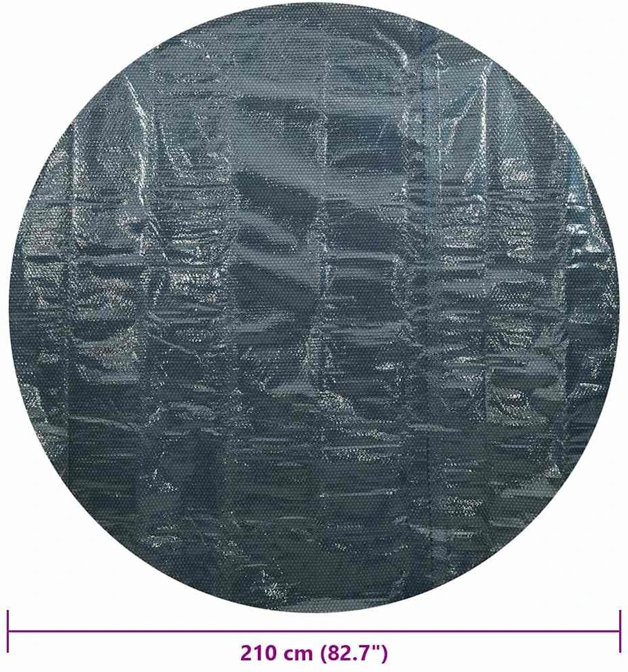 Saulę sugerianti baseino plėvelė, juoda/mėlyna, 210cm, PE