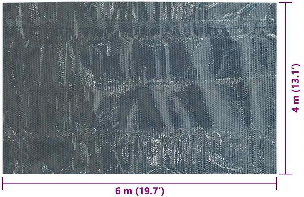Saulę sugerianti baseino plėvelė, juoda/mėlyna, 600x400cm, PE