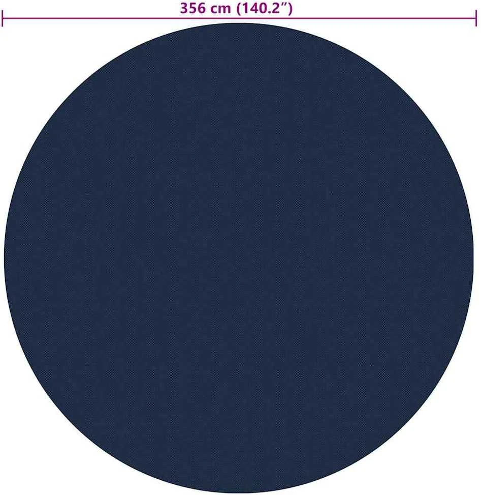 Saulę sugerianti baseino plėvelė, juoda/mėlyna, 356cm, PE