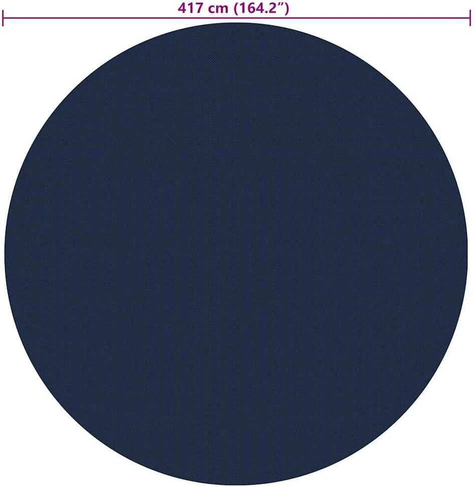 Saulę sugerianti baseino plėvelė, juoda/mėlyna, 417cm, PE