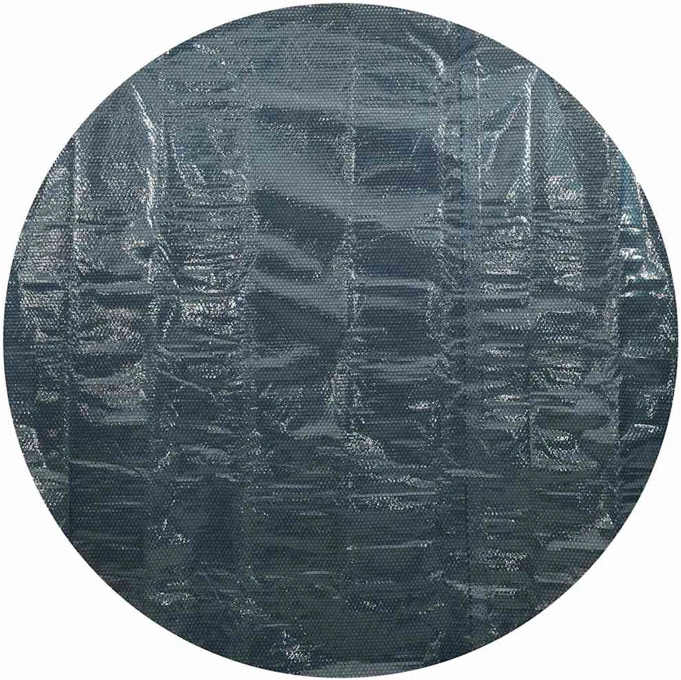 Saulę sugerianti baseino plėvelė, juoda/mėlyna, 210cm, PE