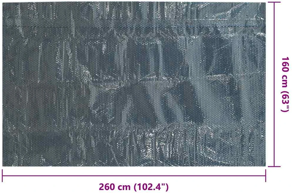 Saulę sugerianti baseino plėvelė, juoda/mėlyna, 260x160cm, PE