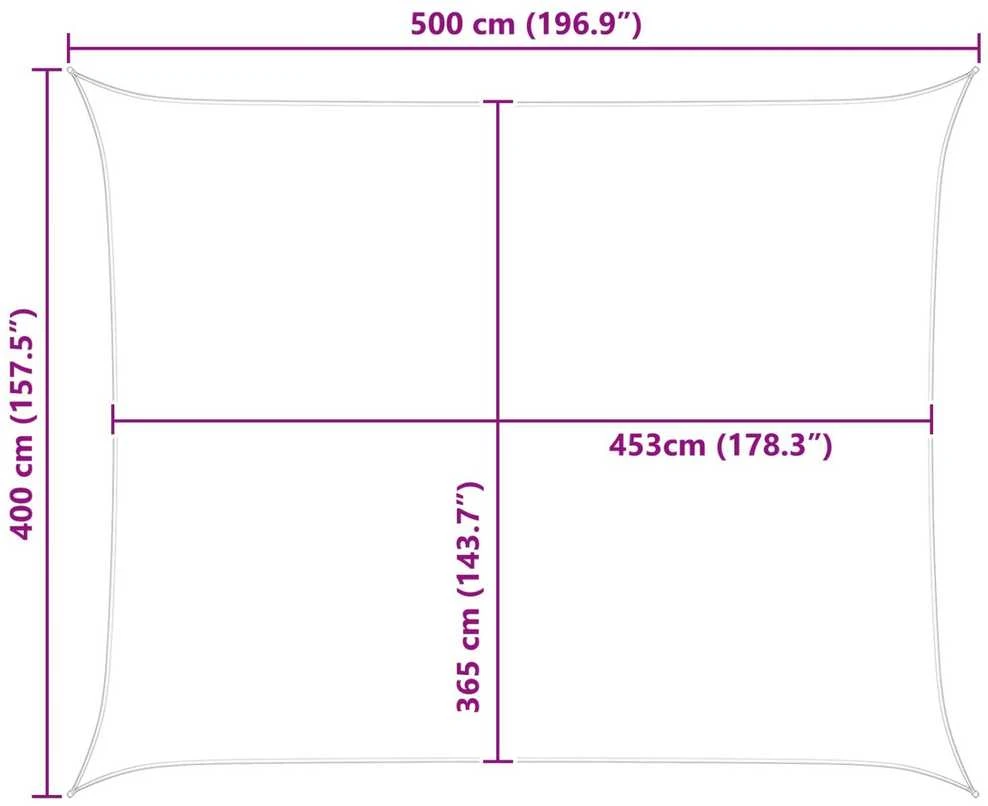 Saulės burė Mėlyna ir balta 5 x 4 m 100% poliesteris Oksfordas