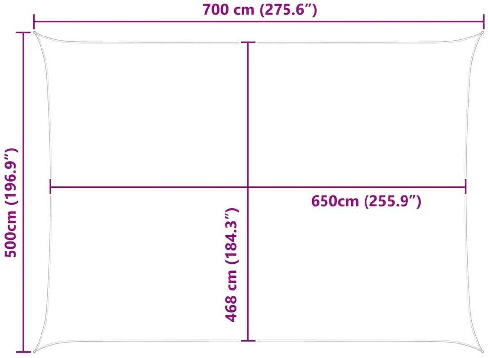 Saulės burė Mėlyna ir balta 7 x 5 m 100% poliesteris Oksfordas