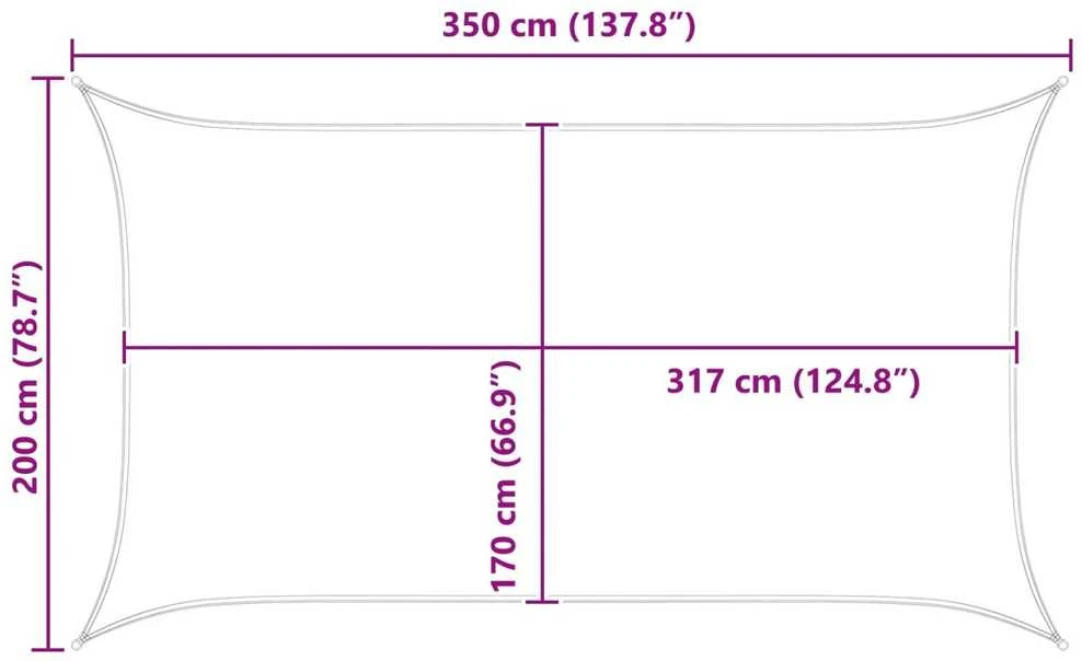 Saulės burė Oranžinė ir ruda 2 x 3,5 m