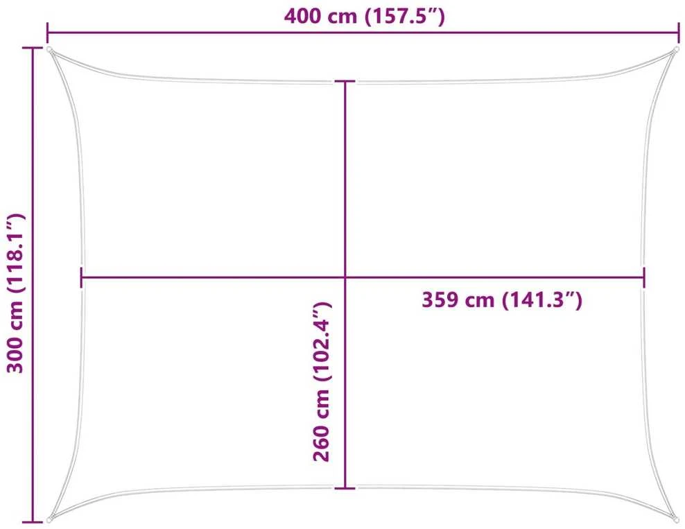 Saulės burė Oranžinė ir ruda 3 x 4 m 100% poliesteris Oksfordas
