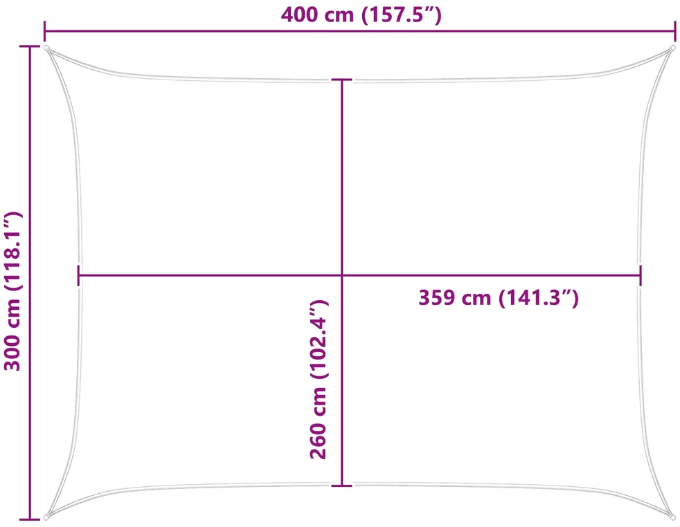 Saulės burė Oranžinė ir ruda 3 x 4 m 100% poliesteris Oksfordas
