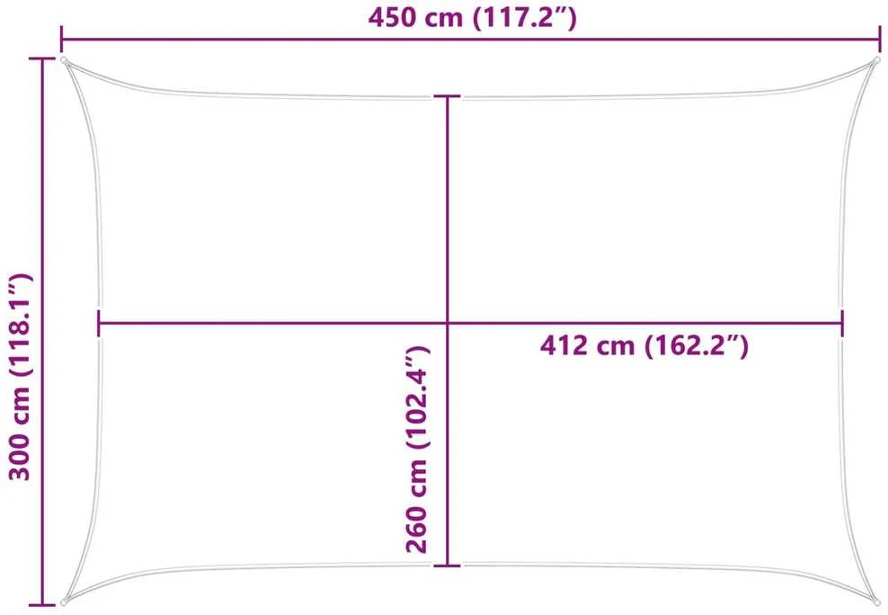 Saulės burė Oranžinė ir ruda 4,5 × 3 m
