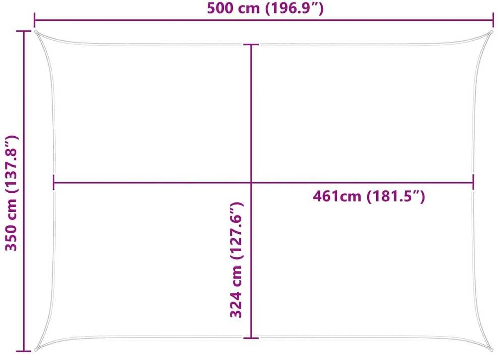 Saulės burė Oranžinė ir ruda 5 × 3,5 m