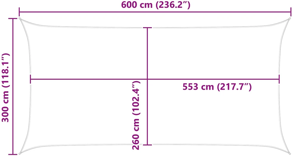 Saulės burė Oranžinė ir ruda 3 x 6 m 100% poliesteris Oksfordas