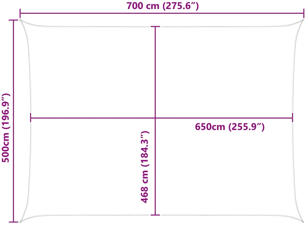 Saulės burė Šviesiai pilka ir balta. 5 x 7 m