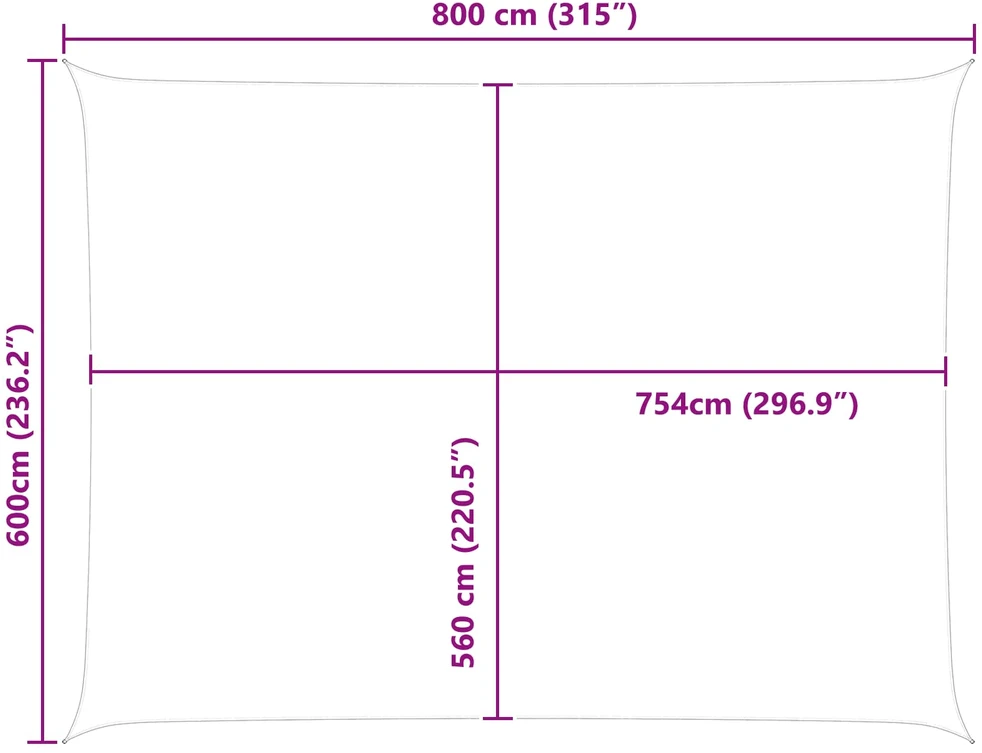 Saulės burė Šviesiai pilka ir balta. 6 x 8 m