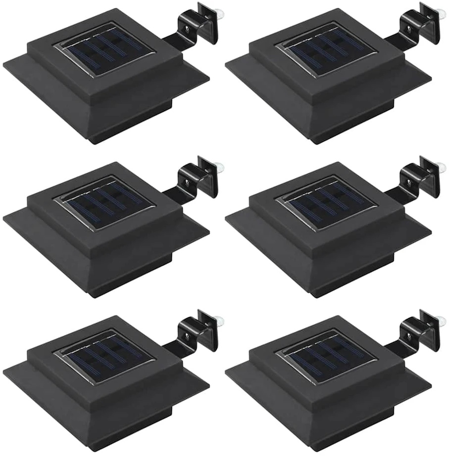 Saulės energija įkraunami lauko LED šviestuvai, 6vnt., 12cm