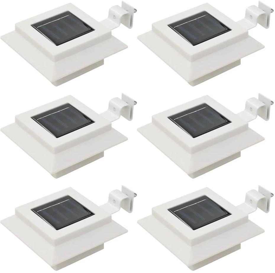 Saulės energija įkraunami lauko LED šviestuvai, 6vnt., 12cm