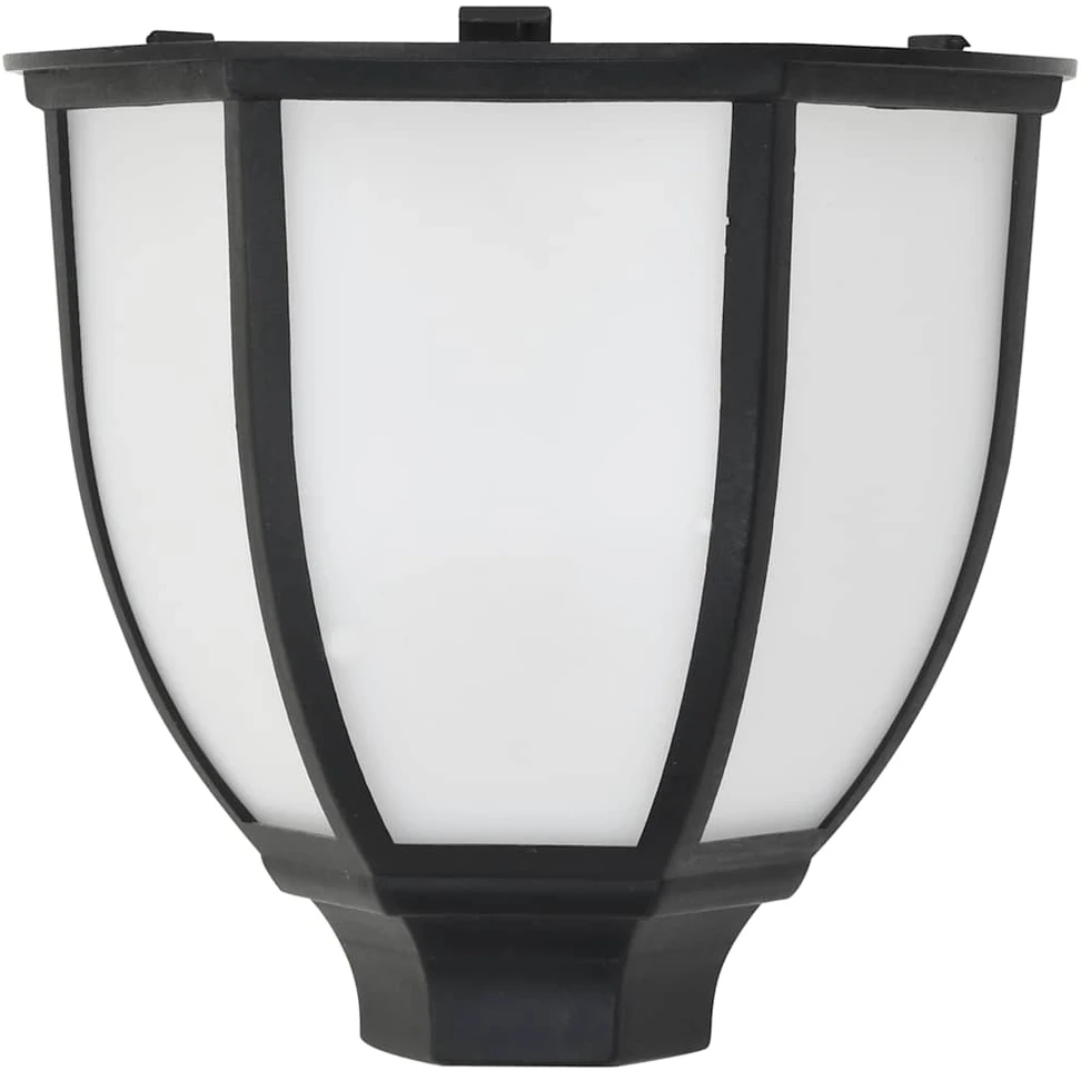 Saulės energija įkraunami lauko LED šviestuvai, 3vnt., juodi