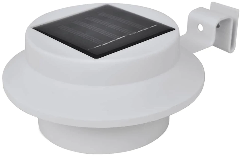 Saulės energija įkraunami LED lauko šviestuvai, 12 vnt., balti