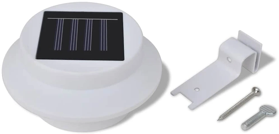 Saulės energija įkraunamų lauko šviestuvų rinkinys, 6vnt., balti