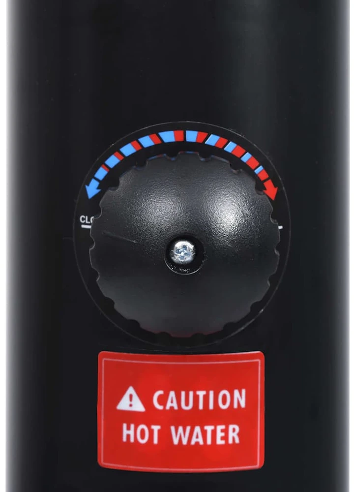 Saulės energija šildomas dušas, juodas, 215cm, 8 l