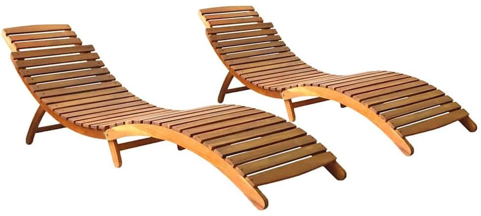 Sofa Saulės gultai, 2vnt., akacijos medienos masyvas (2x310166)
