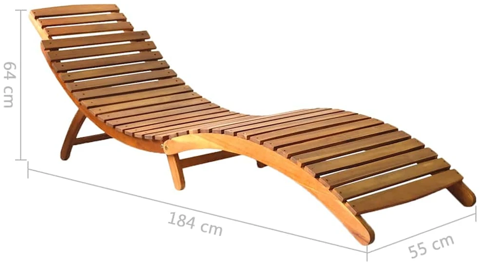 Sofa Saulės gultai, 2vnt., akacijos medienos masyvas (2x310166)