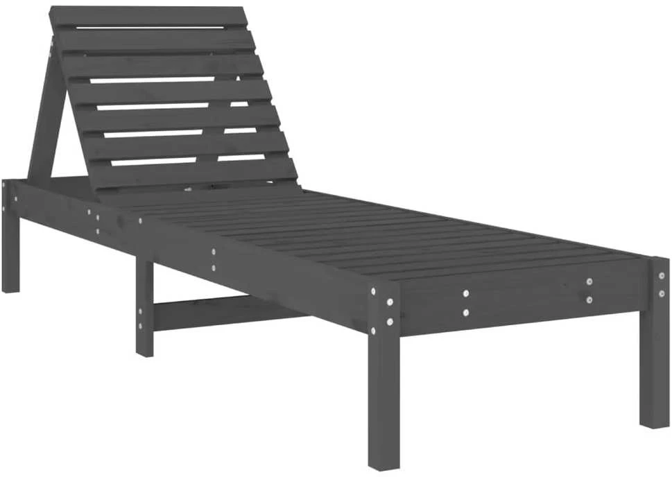 Sofa Saulės gultai, 2vnt., pilki, 199,5x60x74cm, pušies masyvas