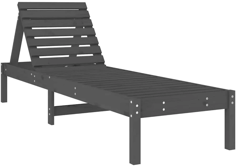 Sofa Saulės gultai, 2vnt., pilki, 199,5x60x74cm, pušies masyvas