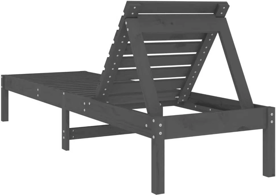 Sofa Saulės gultai, 2vnt., pilki, 199,5x60x74cm, pušies masyvas