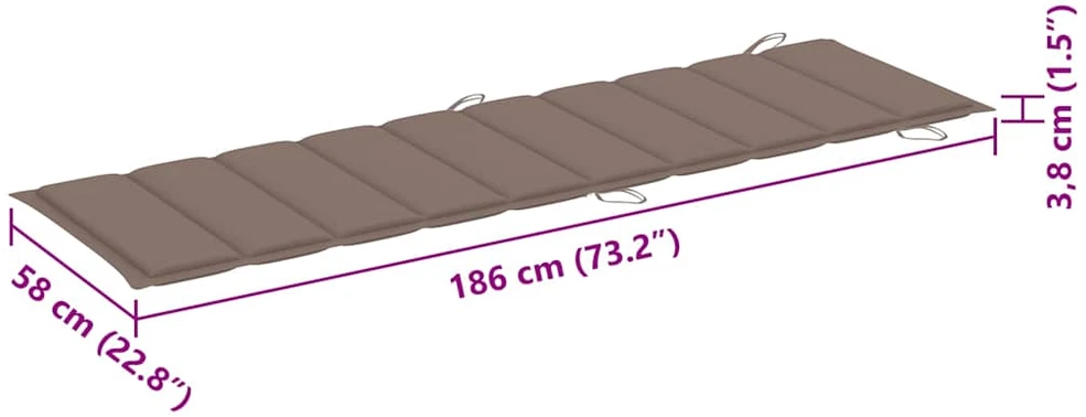 Sofa Saulės gultai su staliuku ir čiužinukais, 2vnt., akacija