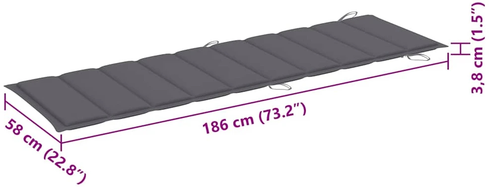 Sofa Saulės gultai su staliuku ir čiužinukais, 2vnt., akacija