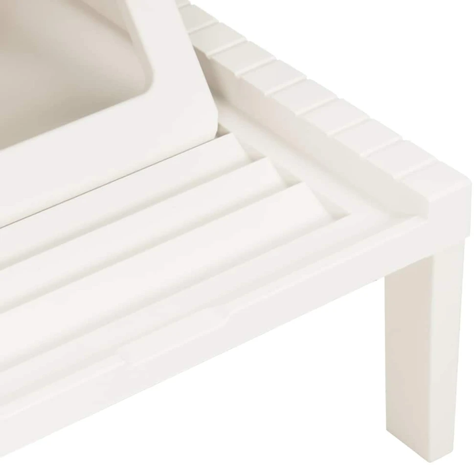 Saulės gultas, baltos spalvos, plastikas
