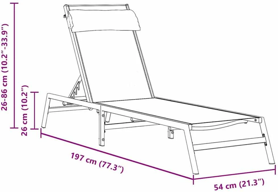 Gultas 1-asmuo Juoda ir Antracitas 197 x 54 x 86 cm Plienas