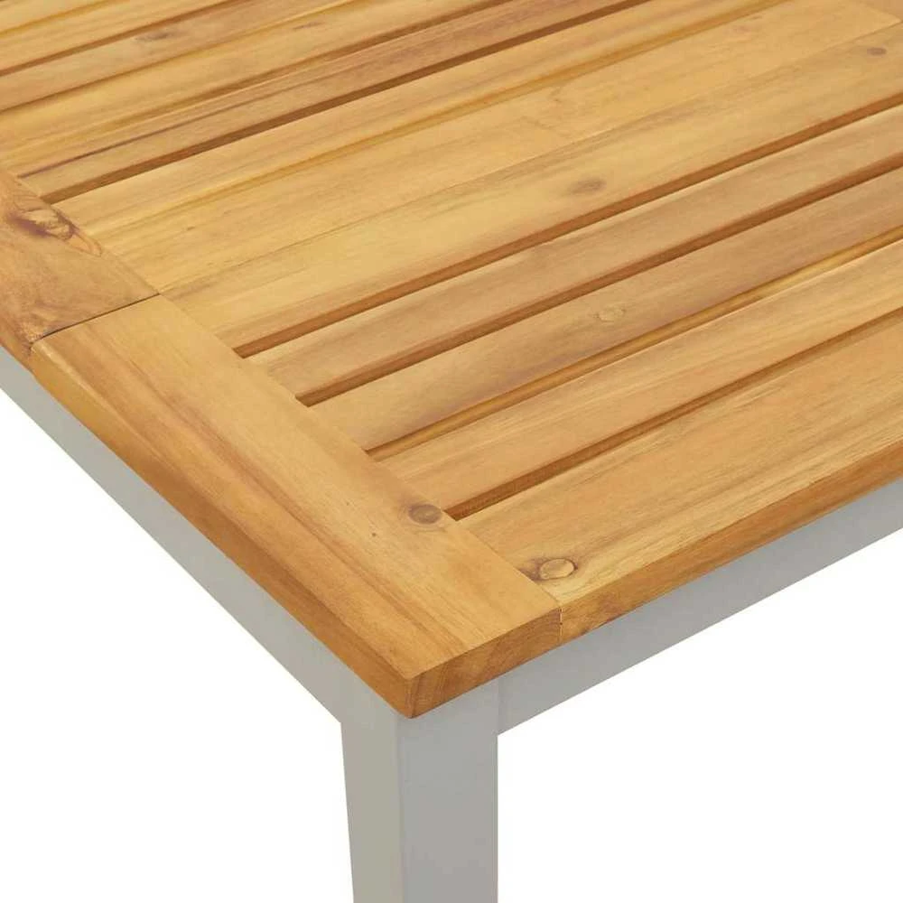 Saulės gultas Pilka 200 x 55 x 35 cm Kietos akacijos mediena
