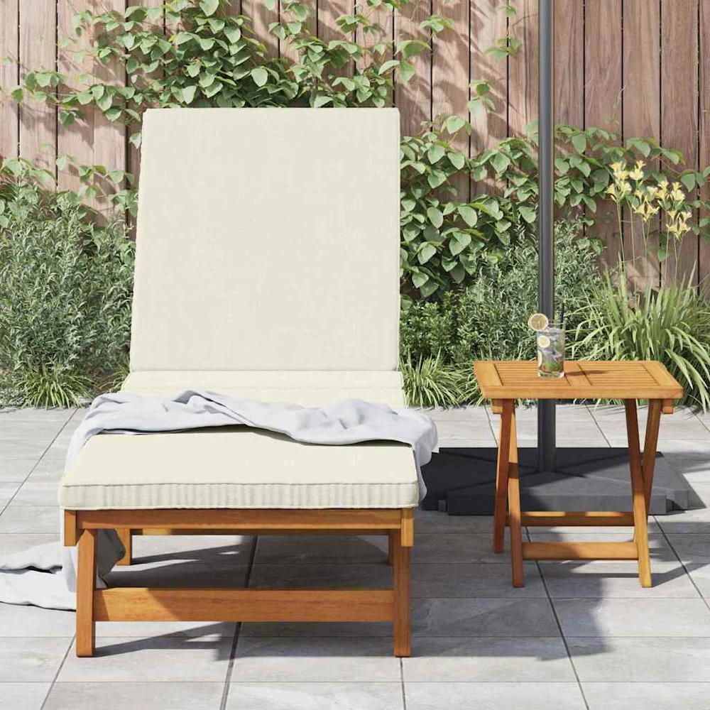 Saulės gultas Ruda ir grietinėlė 199 x 63 x 85 cm