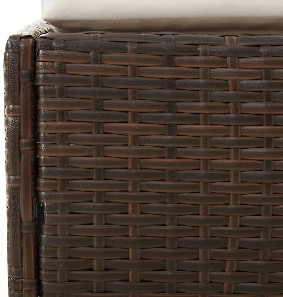 Saulės gultas su stogeliu, rudas, 200x114x128cm, poliratanas