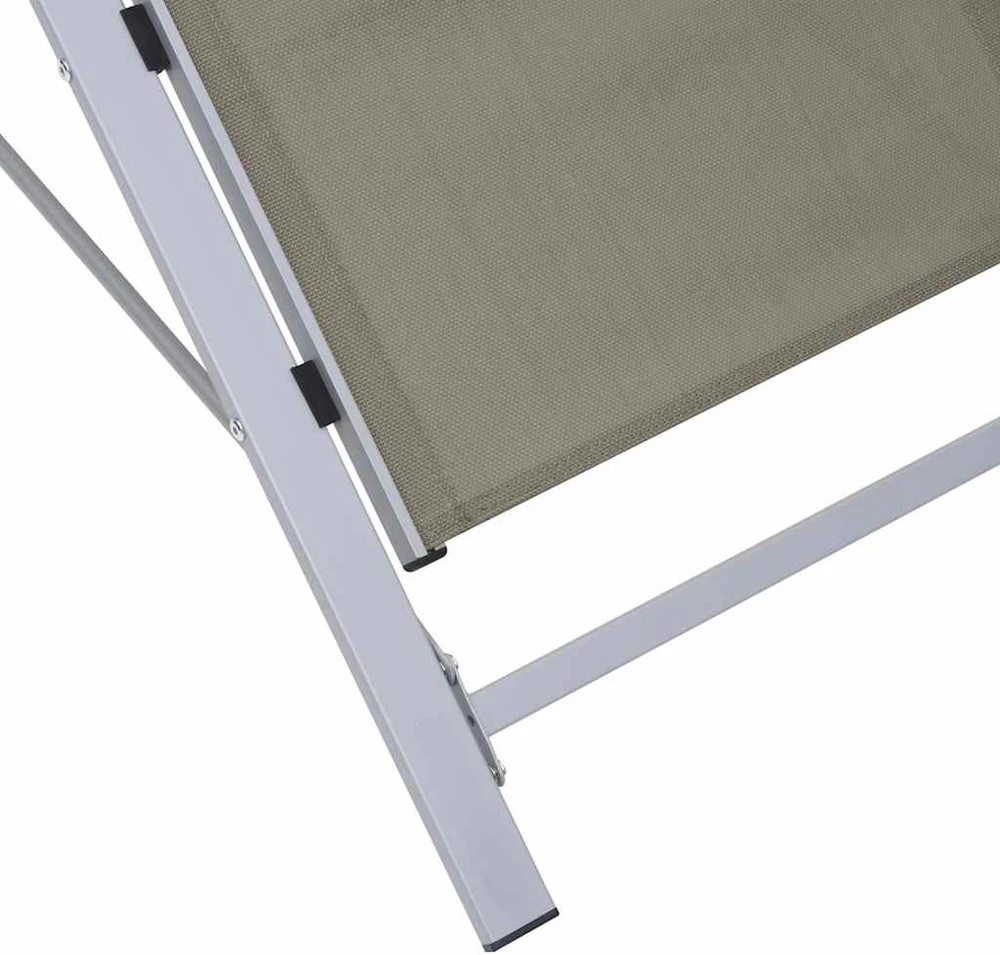 Saulės gultas, taupe spalvos, tekstilenas ir aliuminis