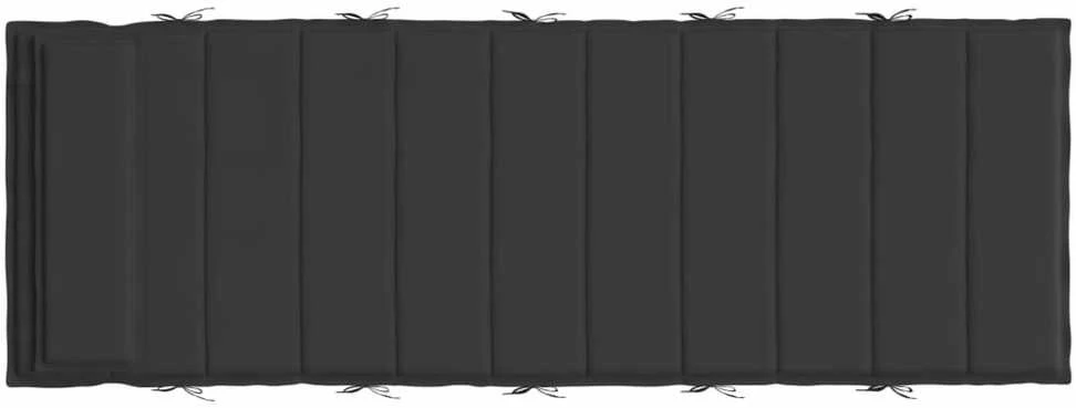Saulės gulto čiužinukas, juodas, 180x60x3cm, oksfordo audinys