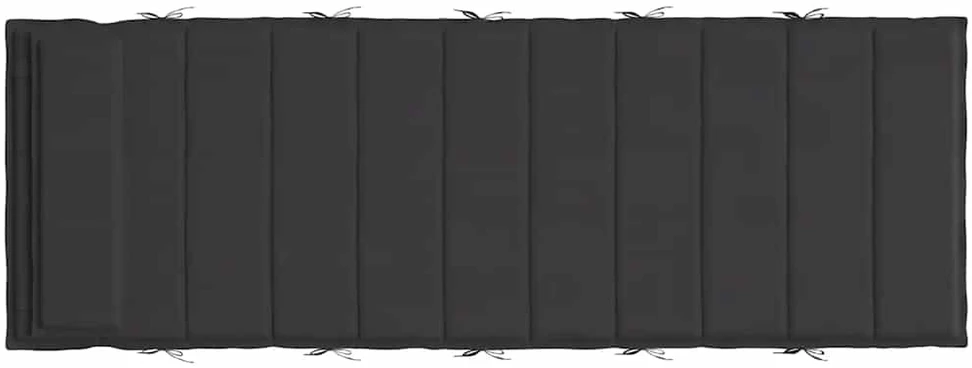 Saulės gulto čiužinukas, juodas, 180x60x3cm, oksfordo audinys
