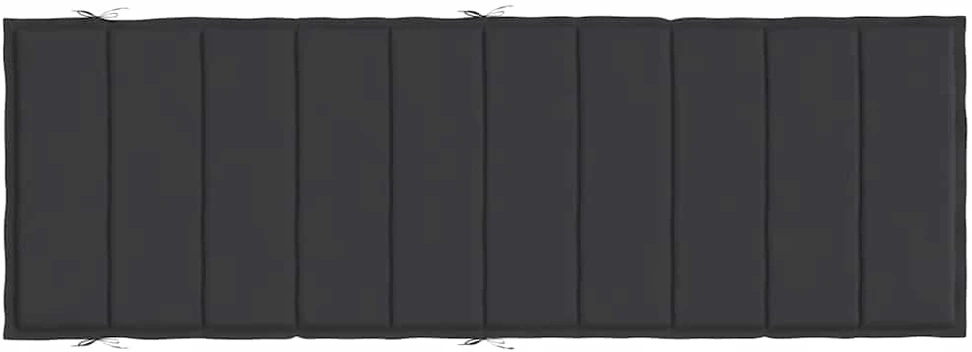 Saulės gulto čiužinukas, juodos spalvos, 186x58x3cm, audinys